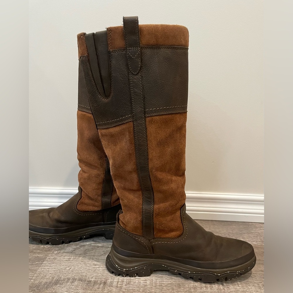 Ariat Brown Two-Tone Tall Winter Rain Boots - Picture 3 of 10